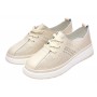 Pantofi dama casual din piele naturala cu perforatii - Karen Bej Late GSKFL9573B